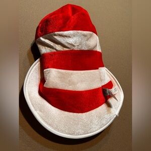 Dr Seuss Hat red & white tall hat. One size fits all.​​